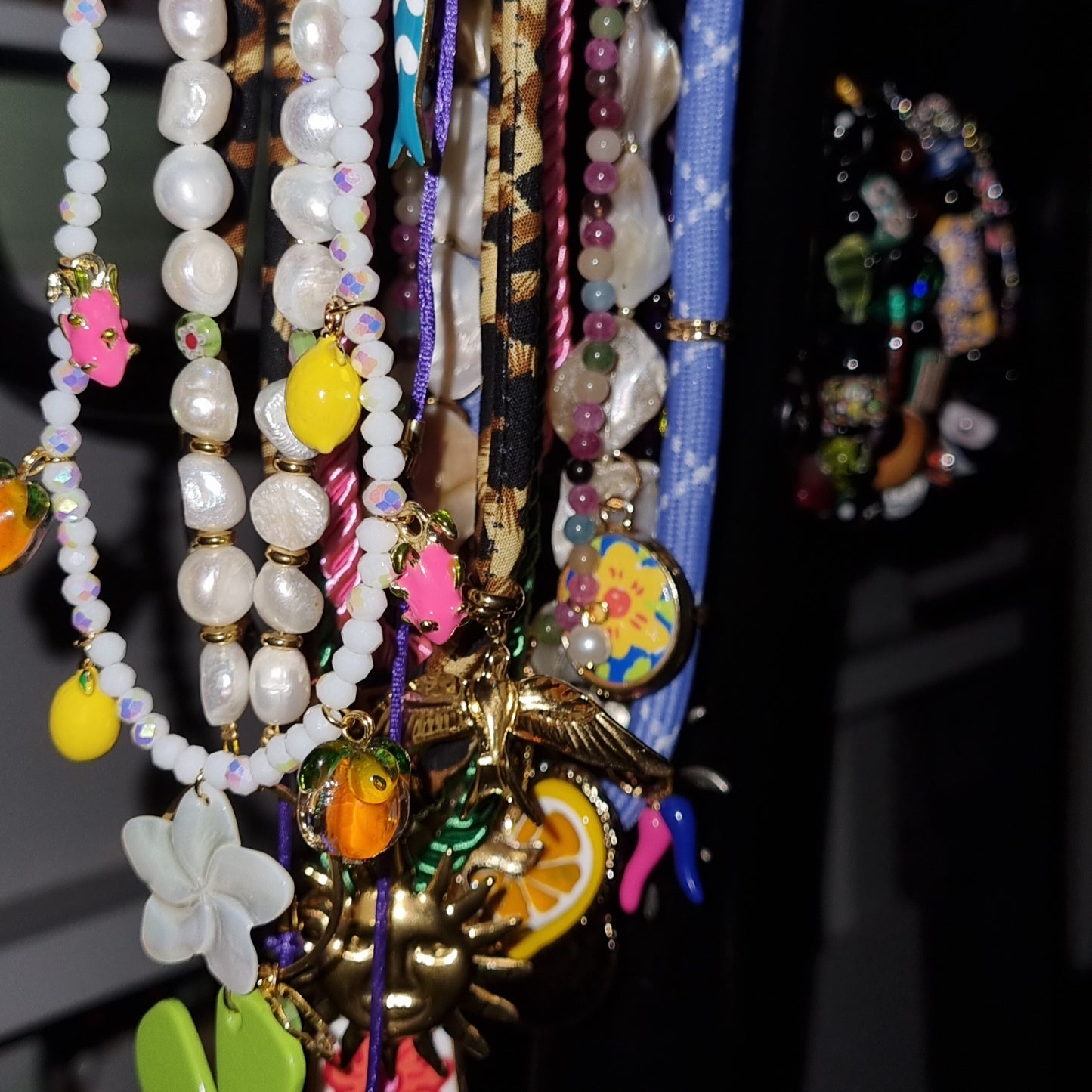 Ketting bloem hanger natuurlijk schelp kralen
