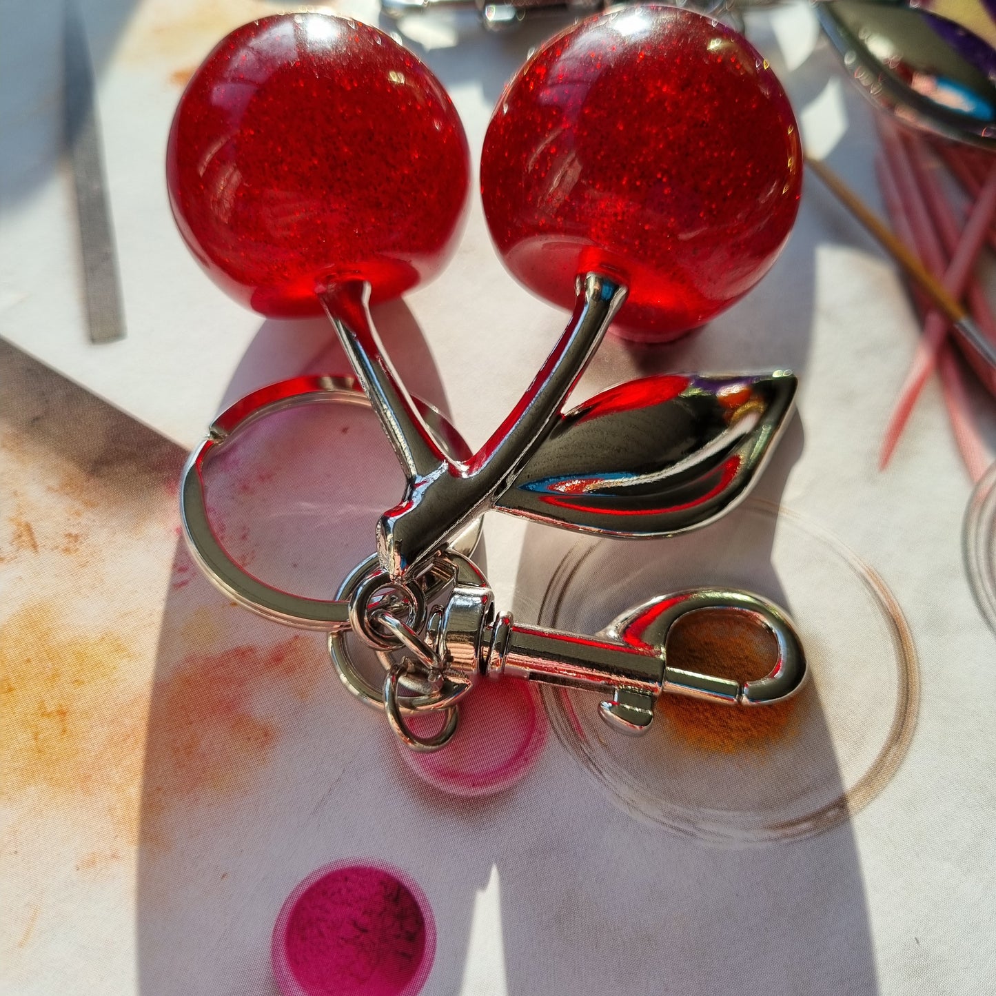 Kersen rood, zilver