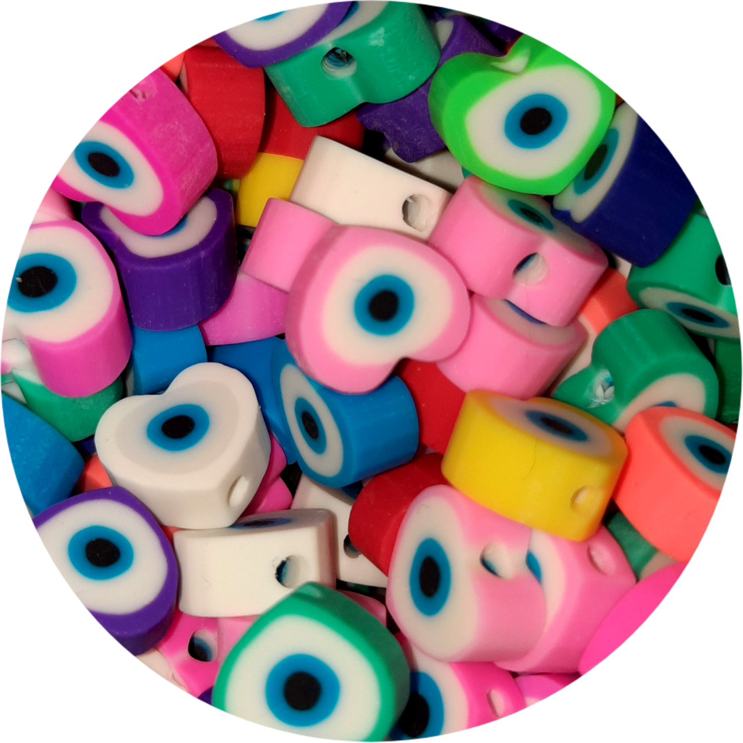 Polymeerkralen hart oog evil eye