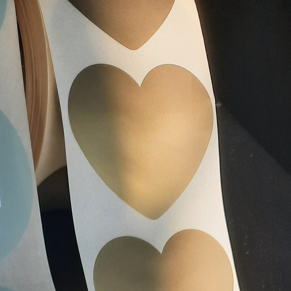 Sticker hart goud