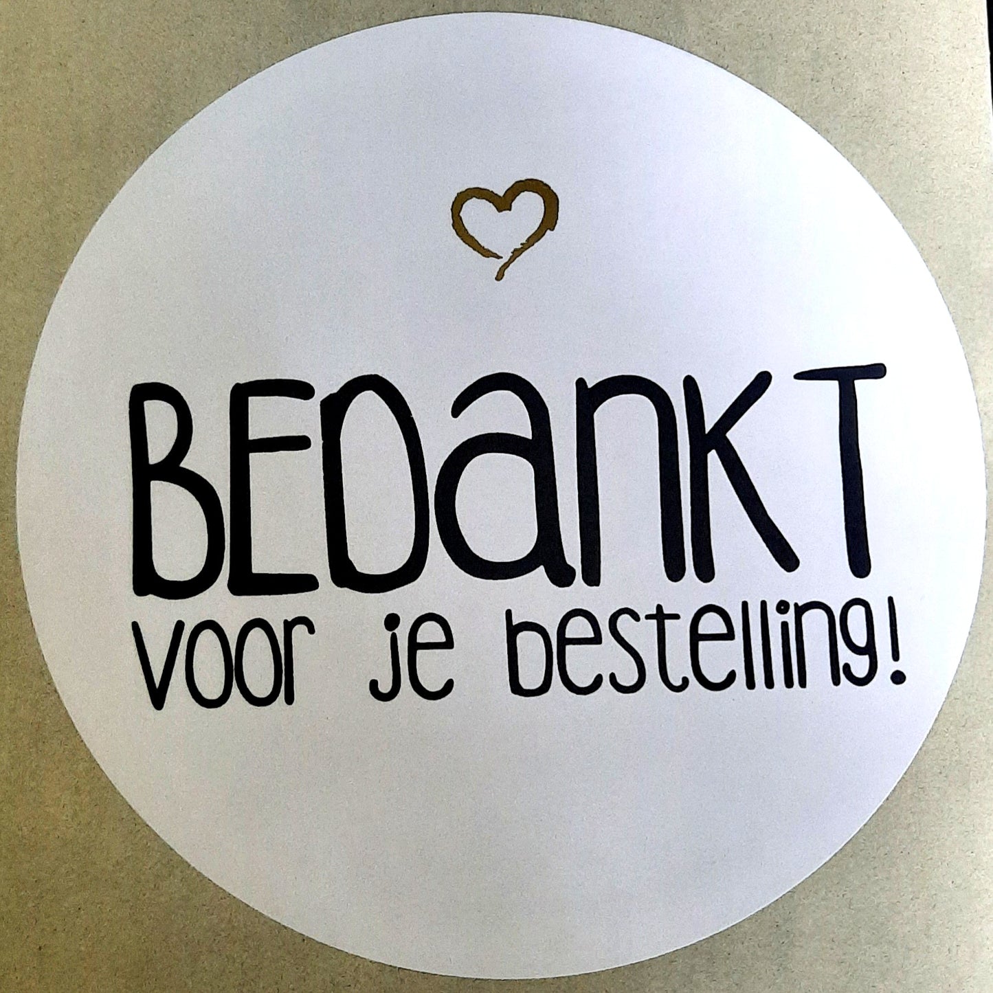 Sticker bedankt voor je bestelling XXXL