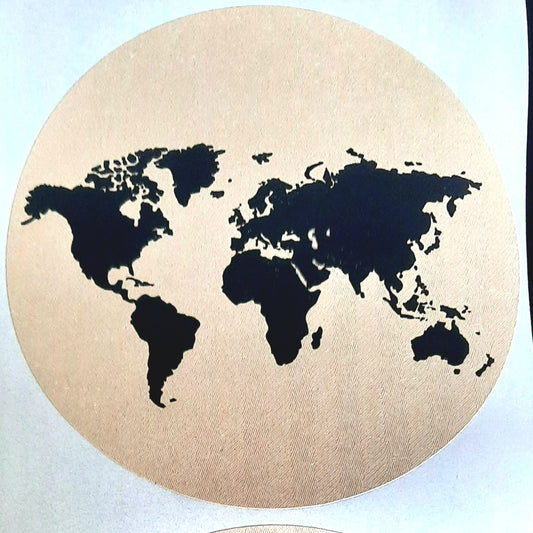 Sticker wereld landkaart XXL