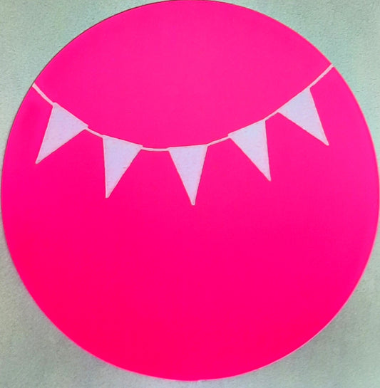 Sticker vlaggetjes roze