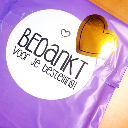 Sticker bedankt voor je bestelling XXXL