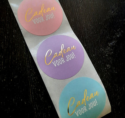 Sticker cadeau voor jou