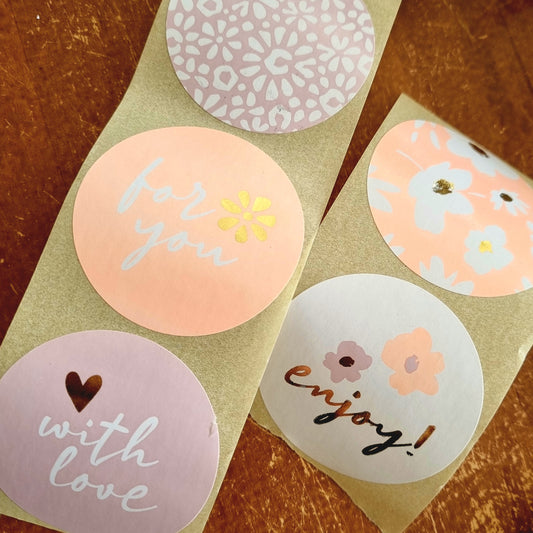 Sticker enjoy bloemen for you