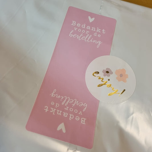 Sticker bedankt voor de bestelling XL