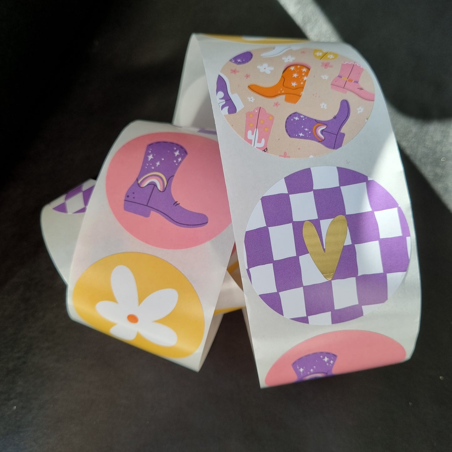 Sticker bloem hart cowboyboots
