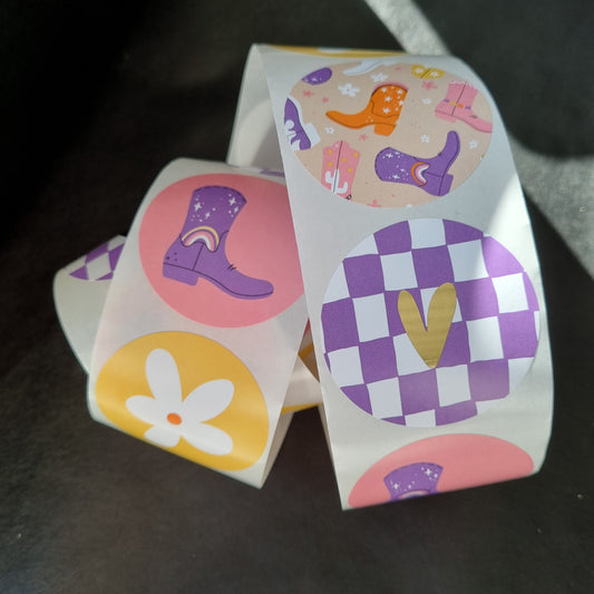 Sticker bloem hart cowboyboots