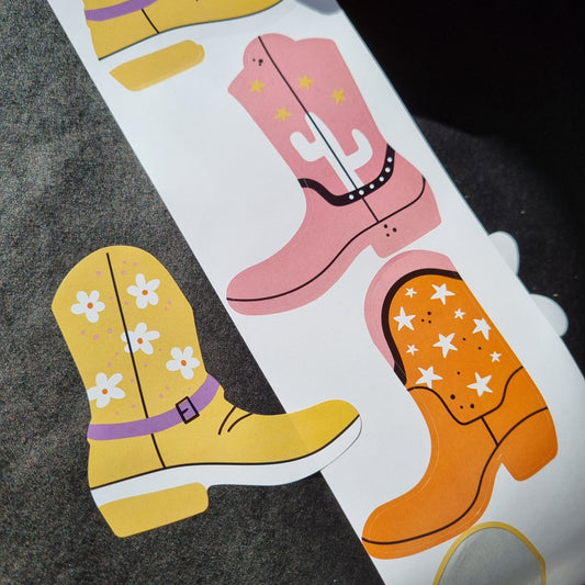 Sticker cowboyboots XL