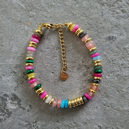 Armband natuursteen kralen