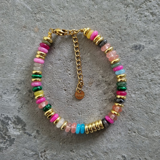 Armband natuursteen kralen