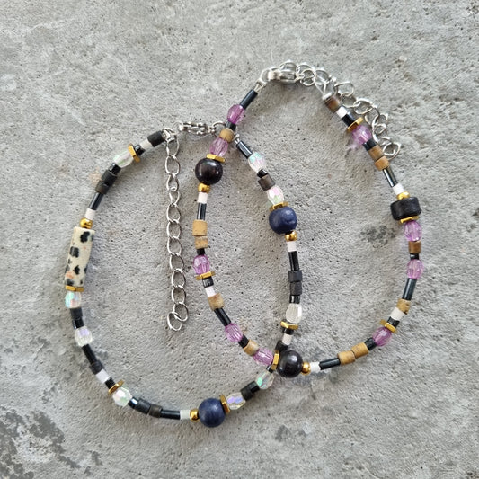 Armband kralen bamboe hout