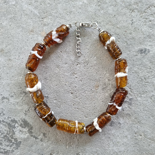 Armband glaskralen ruffle