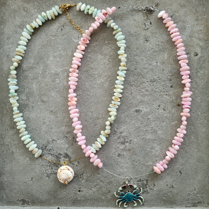 Ketting natuursteen schelp