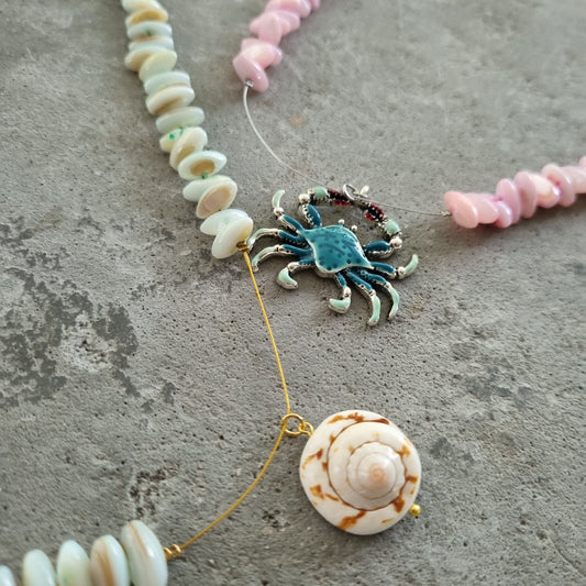 Ketting natuursteen schelp