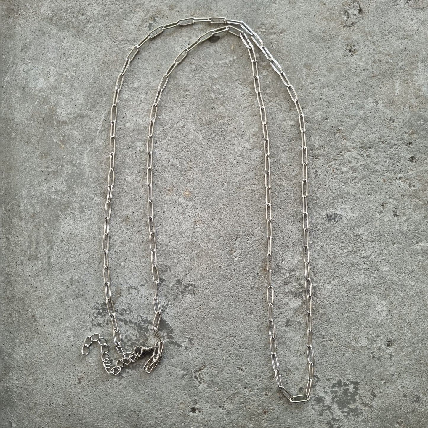 Ketting extra lang schakels zilver