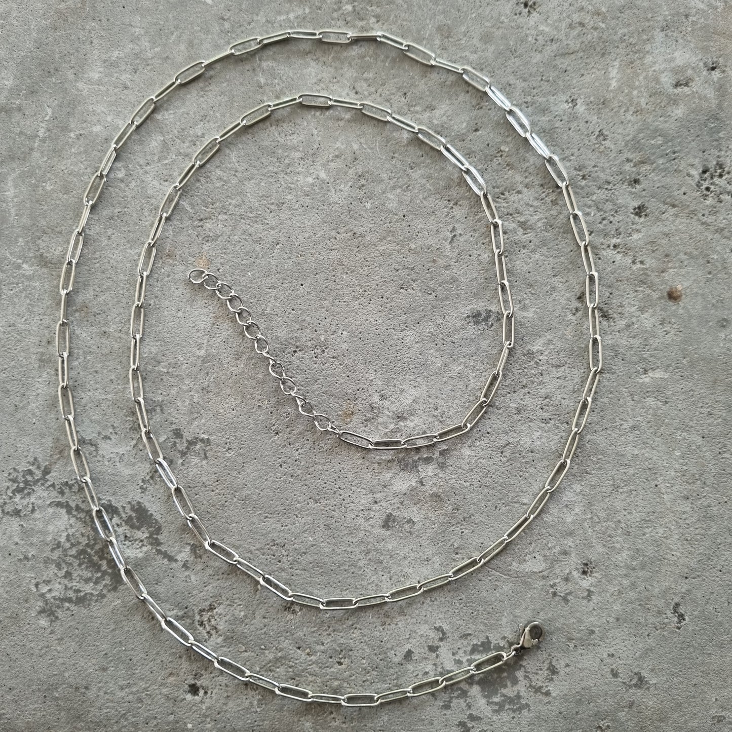 Ketting extra lang schakels zilver
