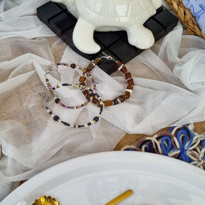 Armband glaskralen ruffle