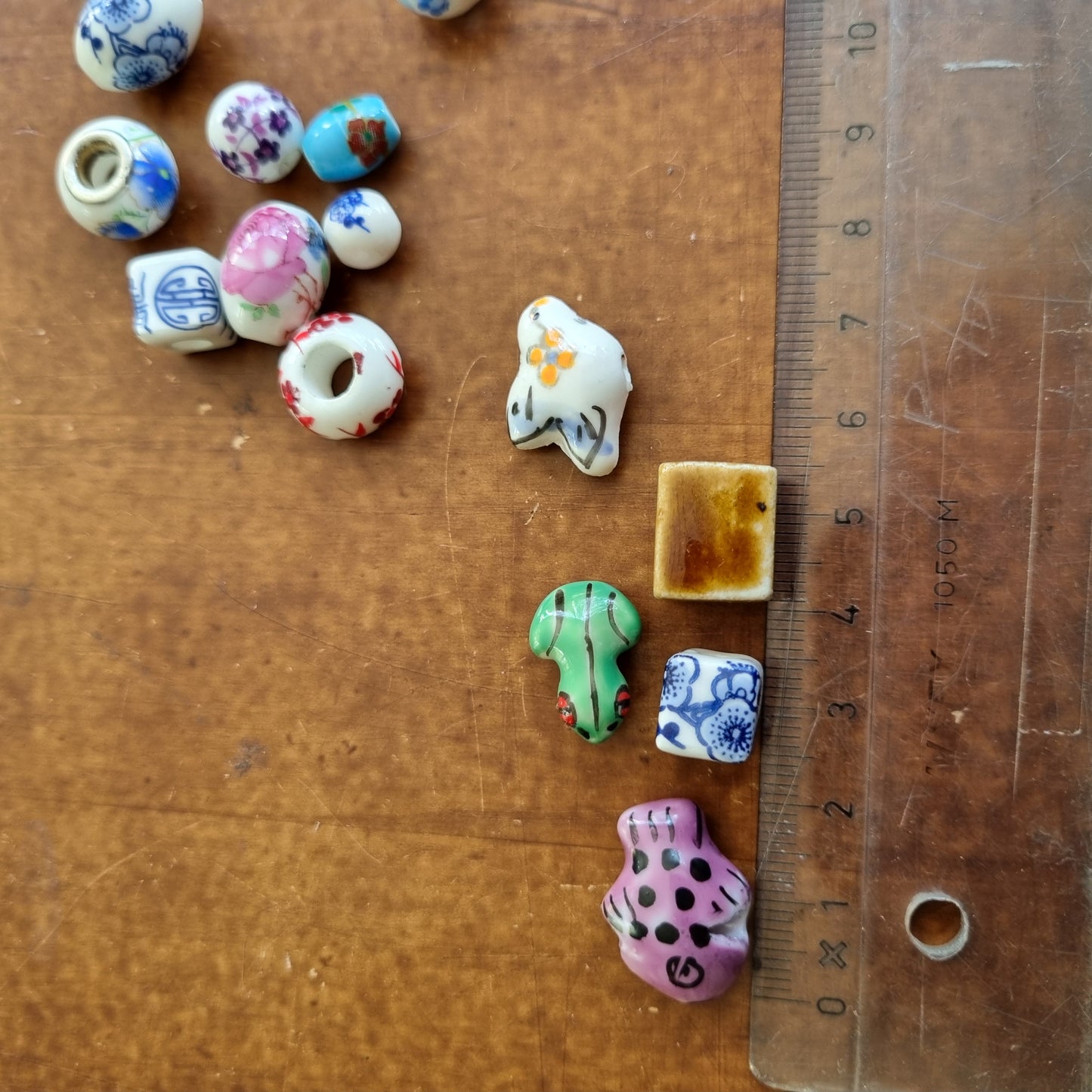 Kralen keramiek bloemen dieren
