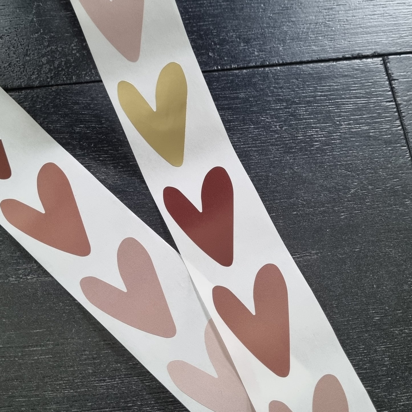 Sticker hart beige bruin