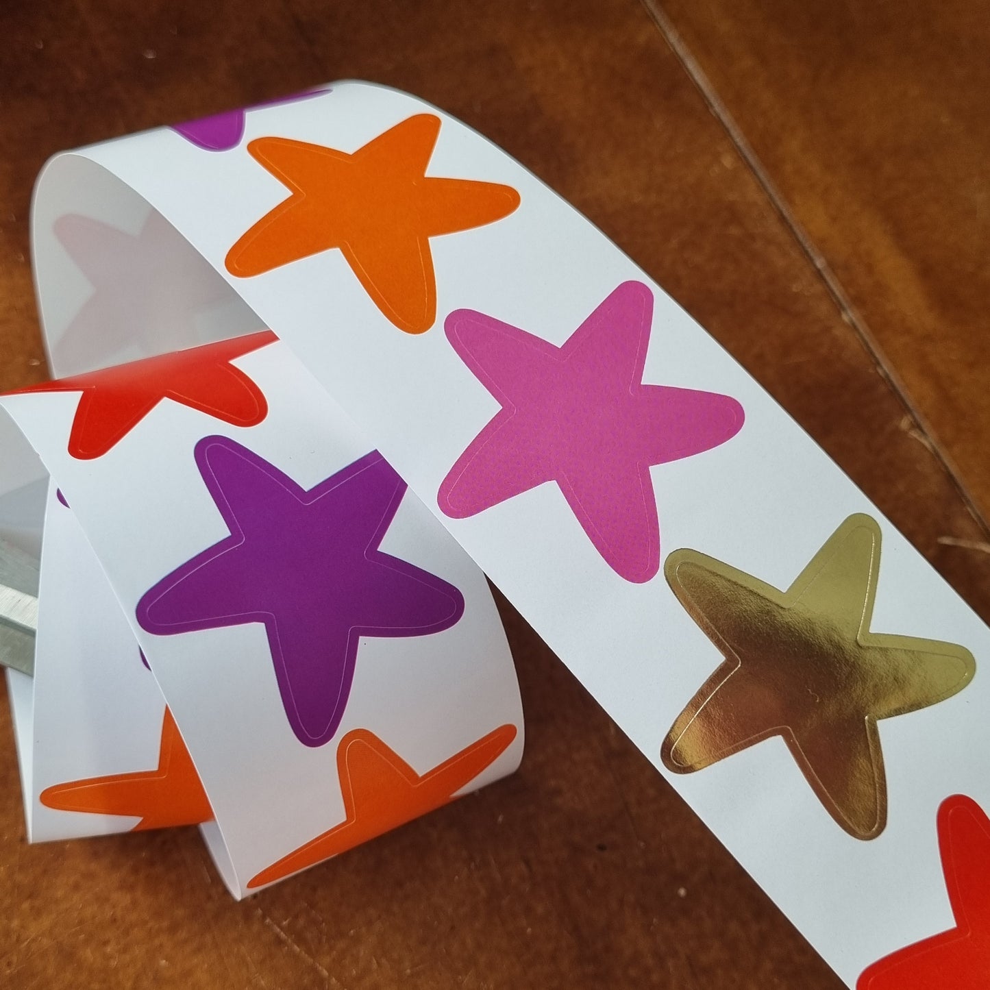 Sticker ster gekleurd