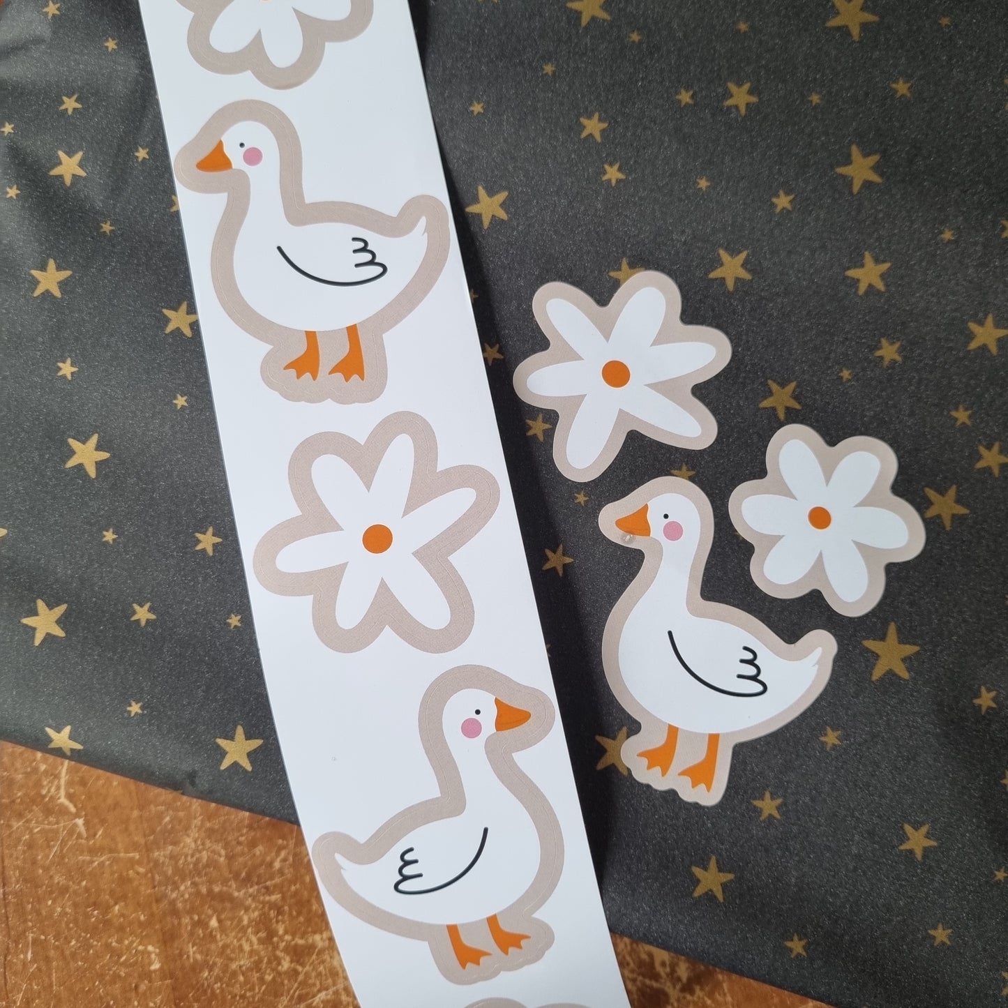 Sticker gans bloem