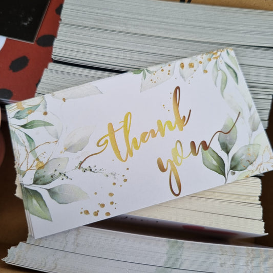 Thank you kaartje bladeren