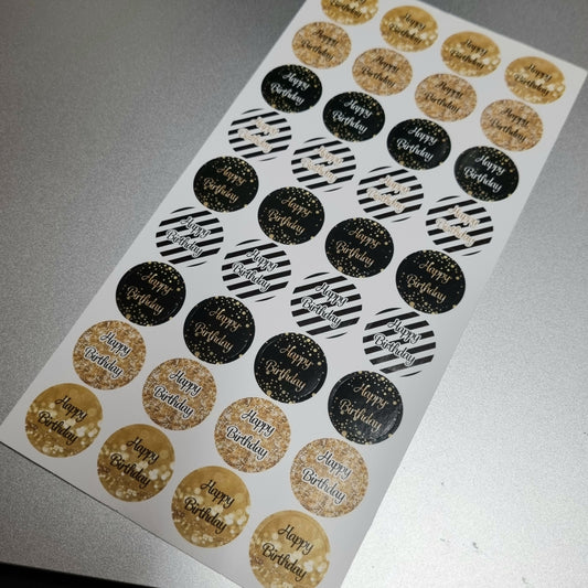 Stickervel happy birthday