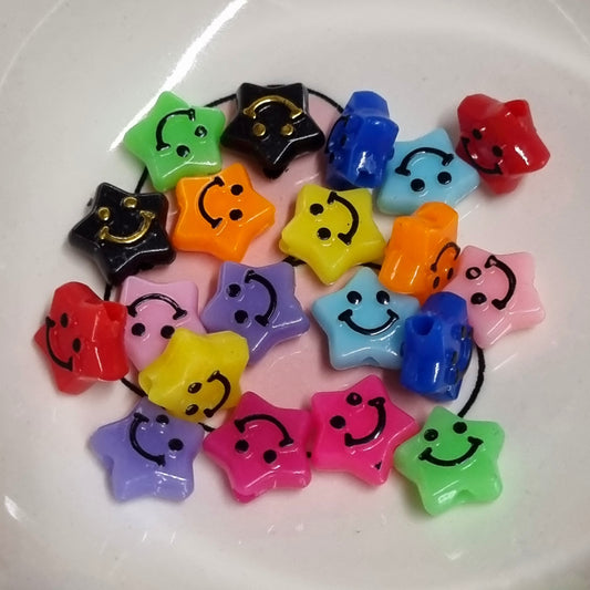 Kraal acryl smiley ster