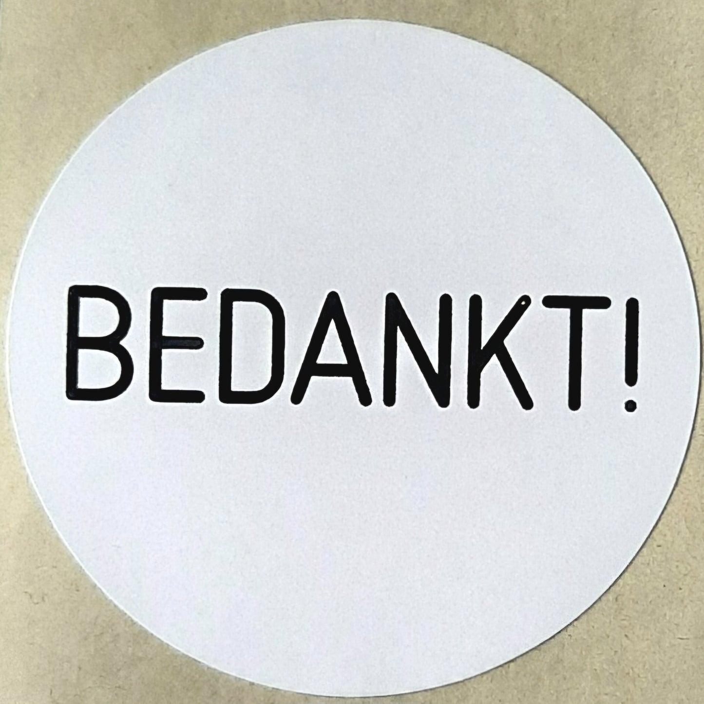 Sticker bedankt!