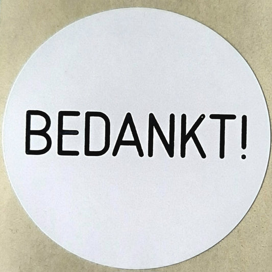 Sticker bedankt!