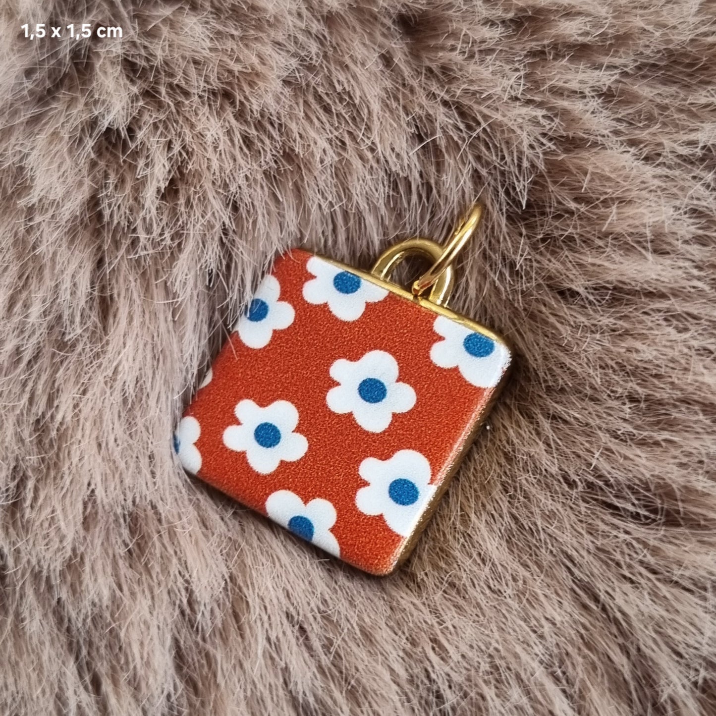 Bedel tag bloemenprint