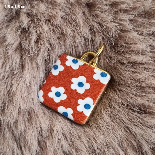 Bedel tag bloemenprint