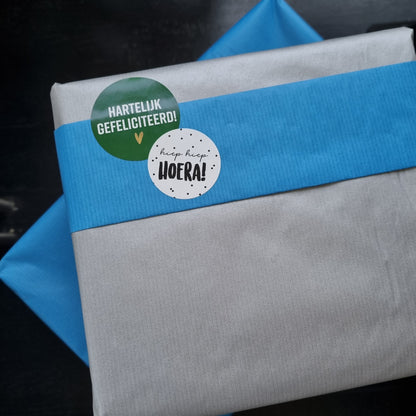 Cadeaupapier effen blauw zilver