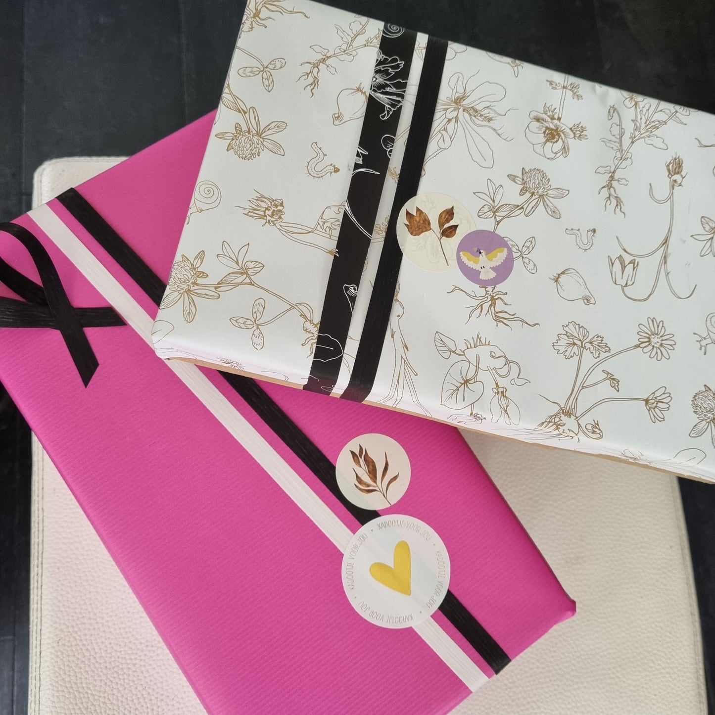 Cadeaupapier effen roze
