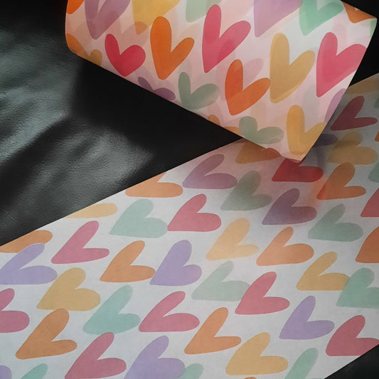 Vloeipapier hartjes 20 cm