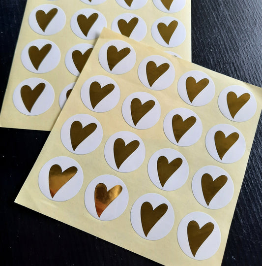 Stickervel hartjes rond