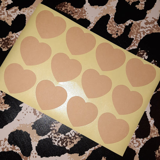 Stickervel hartjes kraft