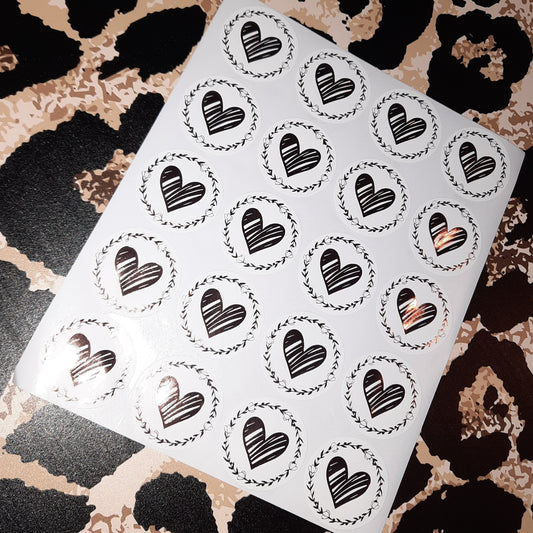 Stickervel hartjes