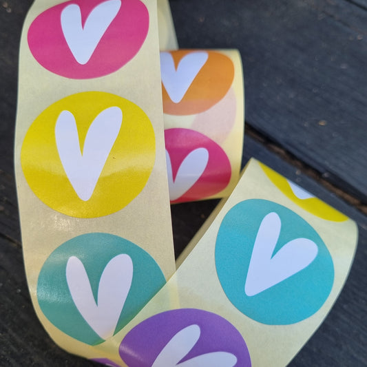 Sticker hart gekleurd