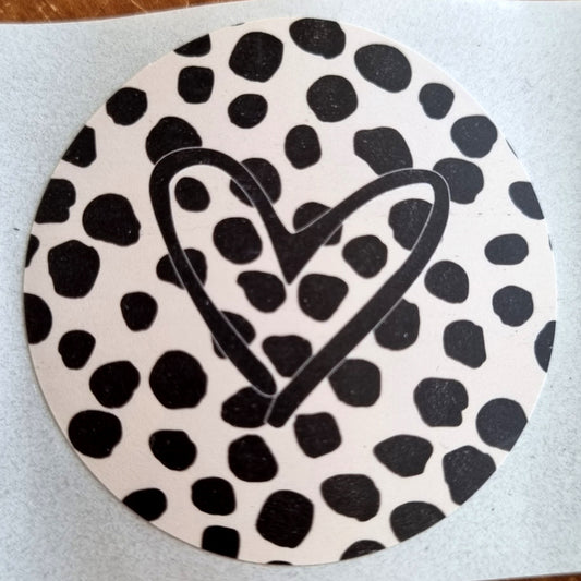 Sticker hart dots