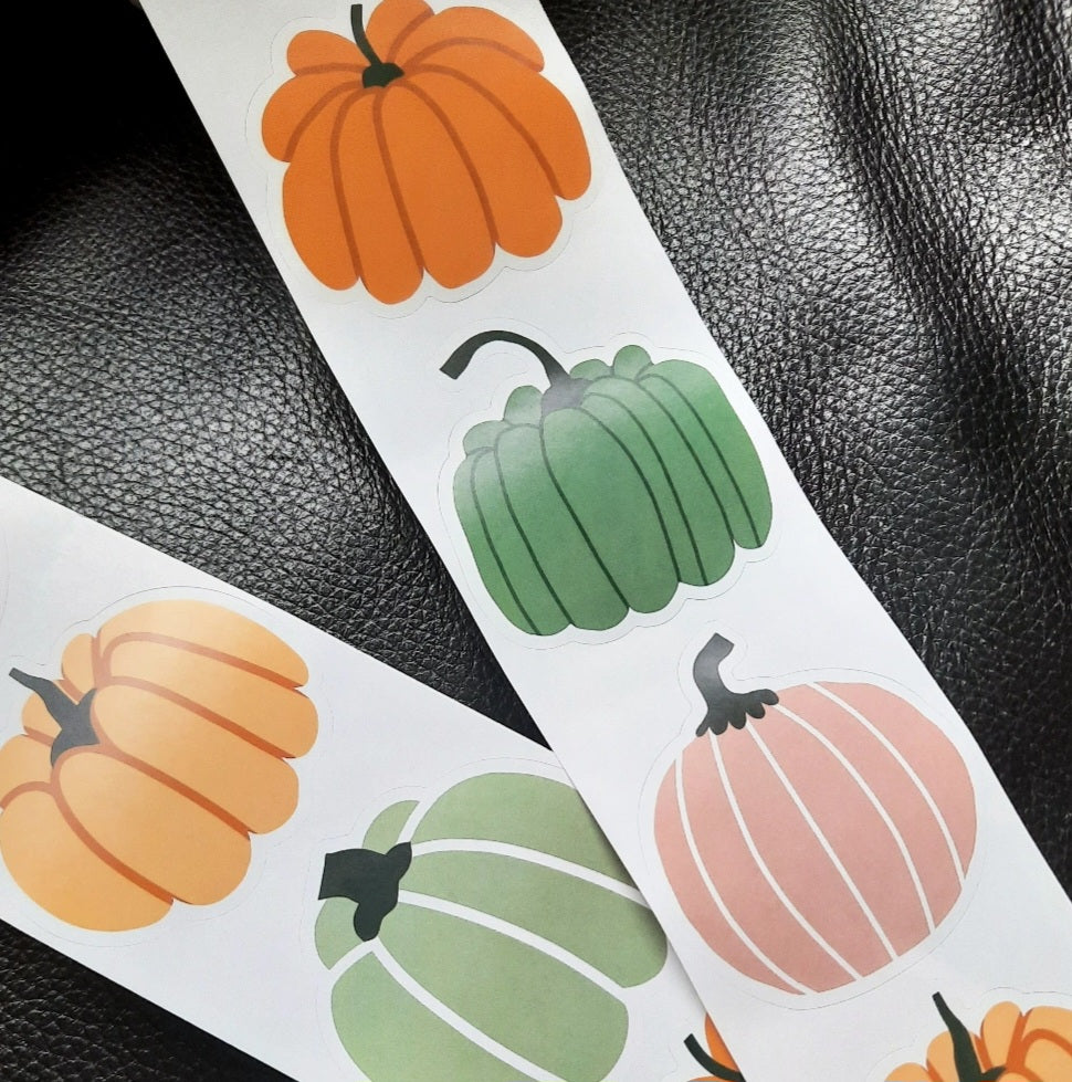 Sticker pompoenen pumpkin