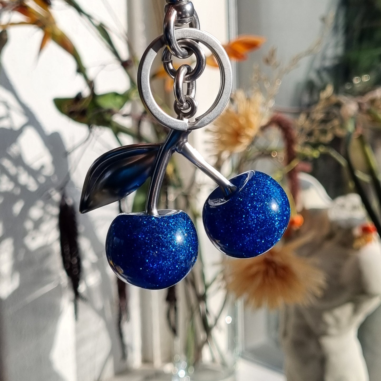 Kersen donkerblauw, zilver
