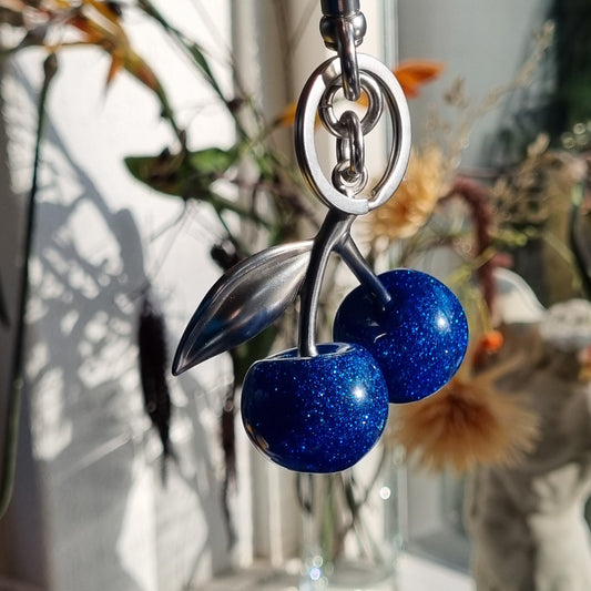 Kersen donkerblauw, zilver
