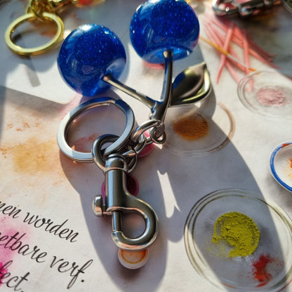 Kersen donkerblauw, zilver