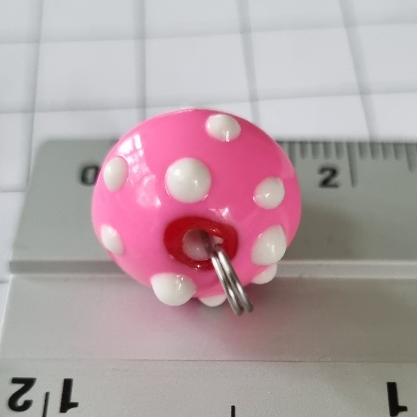 Bedel paddenstoel glas roze