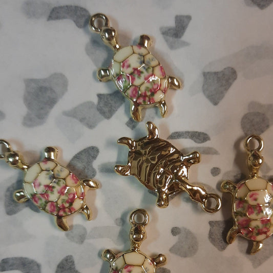 Bedel schildpad bloemetjes