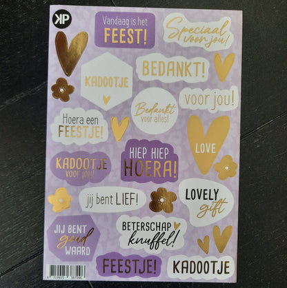 Stickervel kadootje etc.