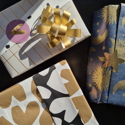 Cadeaupapier terrazzo streepjes vakken